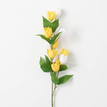 Sullivans Artificial Full Flowering Tulip Stem 32"H Yellow