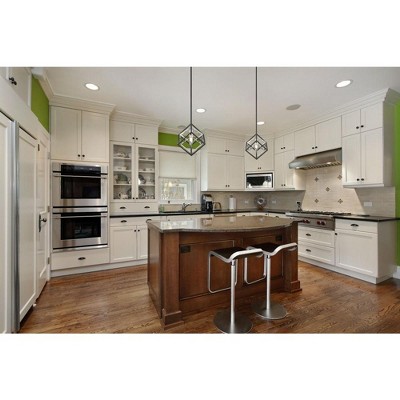 Euclid 12" Chrome and Matte Black Contemporary Mini Pendant