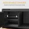 SEVOBAL Outdoor Shoe Storage Cabinet 12 Pair 3 Door Storage Bench Indoor Outdoor Waterproof Adjustable Shelves Entryway Hallway, Black, - 3 of 4