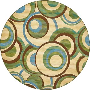 Unique Loom    Outdoor Modern Babbling Area Rug - 1 of 4