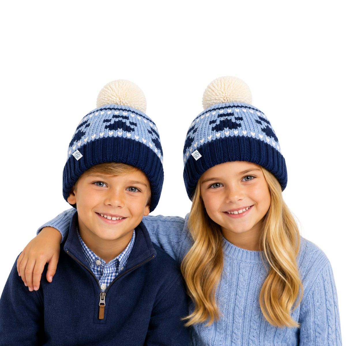 Bits & Bows Unisex Paw Print Bobble Hat - thumbnail 3