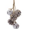 Bell and Pine Cone Ornament Set – 13"H Rustic Christmas Hanging Ornaments (Set of 6) Iron & Natural Pinecone Accents by Melrose - 2 of 3