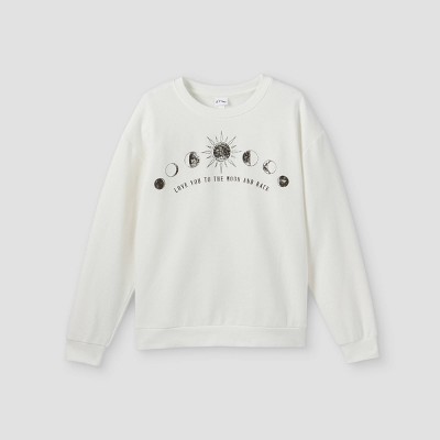 Girls' Oversized Graphic Crewneck Sweatshirt - art class™