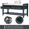 KTMBDW Shoe Bench Entryway Bench with Storage Drawer and Cushioned Seat, Retro Shoe Rack with Shelf, Wooden Storage Bench for Entryway and Bedroom - 4 of 4