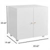 VASIP Mobile Printer Stand With Wheels, 2 Door Copier Stand Mobile Pedestal File Printer Stand for Office and Home - 3 of 4