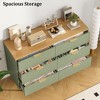 Garvee Fluted Wood Dresser 5 Drawers Dresser for Bedroom, Modern White Tall Dresser with Gold Handle, Wood Drawer Organizer for Living Room, Hallway - 3 of 4