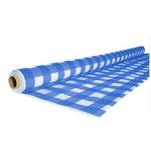 Polka Dot Plastic Tablecloth Roll - Durable Plastic Table Cover Roll | Indoor/Outdoor | 52 inch x 100 Feet | Water Resistant Tablecover | Disposable