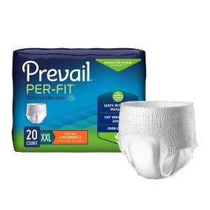 Prevail Per-Fit Extra Disposable Underwear Pull On with Tear Away Seams 2X-Large, PF-517/1, 20 Ct - 1 of 4