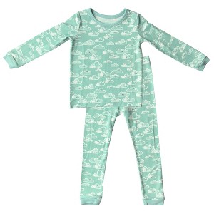 tiny knot co. Toddler Gender Neutral Buttery Soft Durable, Tagless Printed TENCEL Modal Pajama Set - 1 of 4