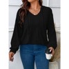 Coolmee Women's Plus Size Solid Drawstring Drop Shoulder Hoodie, Casual Loose Long Sleeve Hooded Pullover Tops - 2 of 4