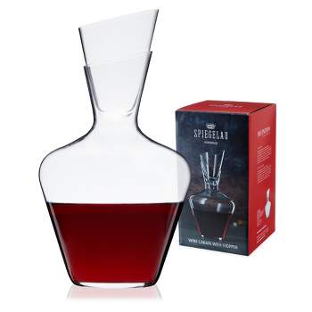 Spiegelau Definition Decanter - European-Made Crystal Wine Decanter with Stopper for Red or White - Dishwasher Safe 33oz, Clear