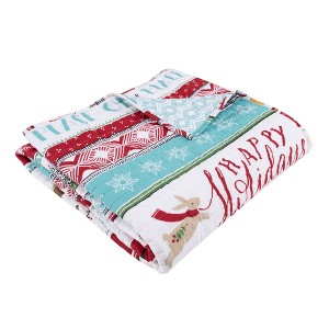 Ho Ho Holidays Quilted Throw - Levtex Home - 1 of 4