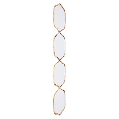 ZM Home 43" Modern Rectangular Mirror Gold
