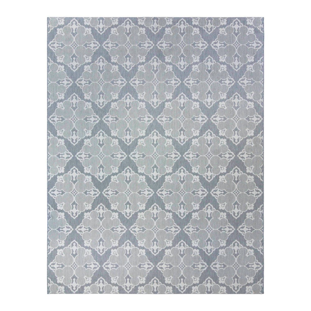 Mickey Mouse 5' x 7' Medallion Outdoor Rug Gray/Cream