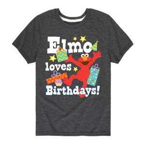Boys' - Sesame Street - Elmo Loves B Days Short Sleeve Graphic T-Shirt - 1 of 4