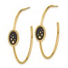 Chisel Stainless Steel Polished Yellow IP-plated Enameled Stars Hoop Earrings - 2 of 4