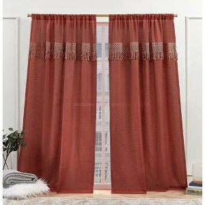 Nicole Miller New York Dunbar Light Filtering Rod Pocket Curtain Panels - 1 of 2
