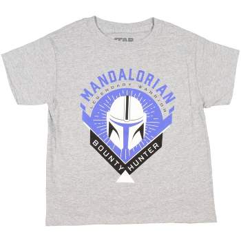 Star Wars Boys' The Mandalorian Legendary Warrior Crest T-Shirt Kids