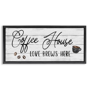 Stupell Industries Coffee House Love Brews Here, 25" x 11" - 1 of 4