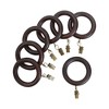 Wood Rod Pole Lumi Home Furnishings Mix and Match Wood Rings 3ct Mahogany - 2 of 4