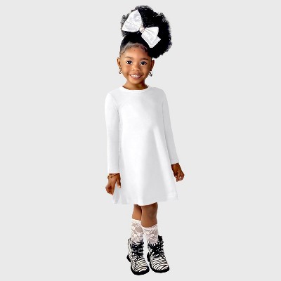 City Threads Long Sleeve Soft 100% Cotton Baby Rib Long Sleeve Dress - USA-Made for Girls/Baby/Toddler