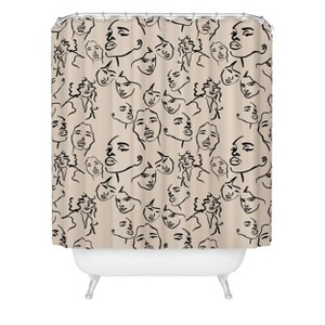 Deny Designs Alilscribble All My Girls Shower Curtain Beige - 1 of 3