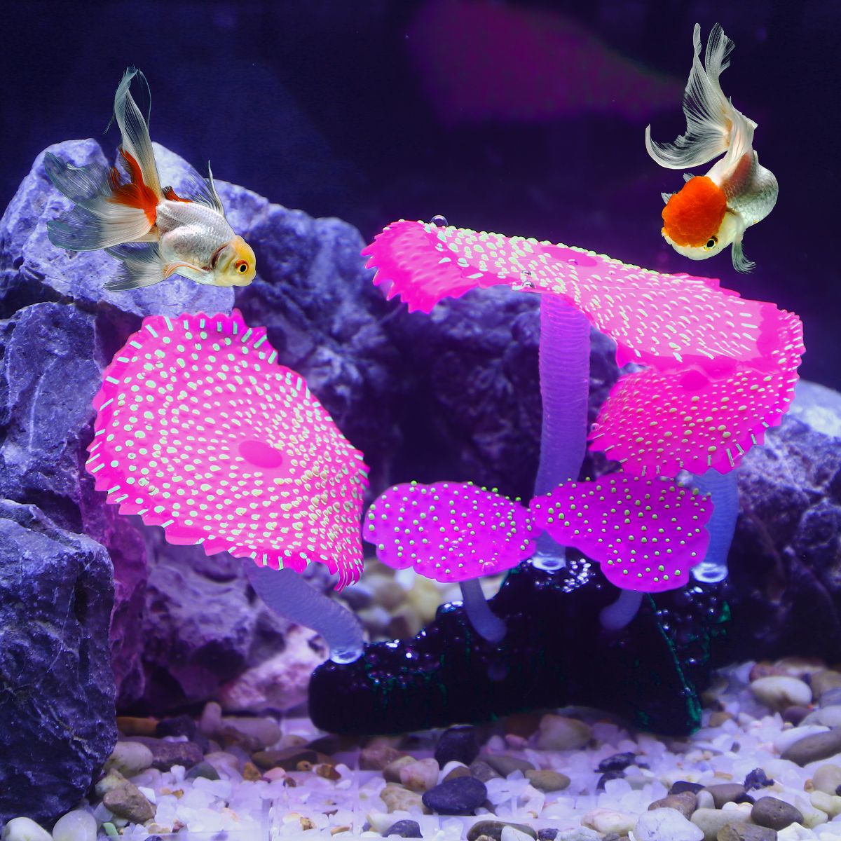 Unique Bargains Glowing Silicone Aquarium Simulation Coral 4.33" Height - thumbnail 8