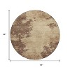 Brown And Taupe Abstract Washable Indoor Outdoor Area Rug - 3 of 4