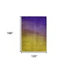 Purple Gold And Blue Ombre Washable Indoor Outdoor Area Rug - 3 of 4