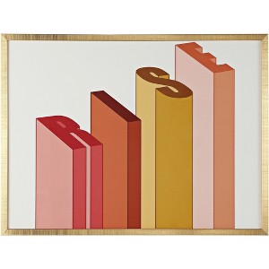 Above It All - 24" X 18" - Salmon/Antique Ivory - Framed Wall Art - WLA2031 - Safavieh - 1 of 4
