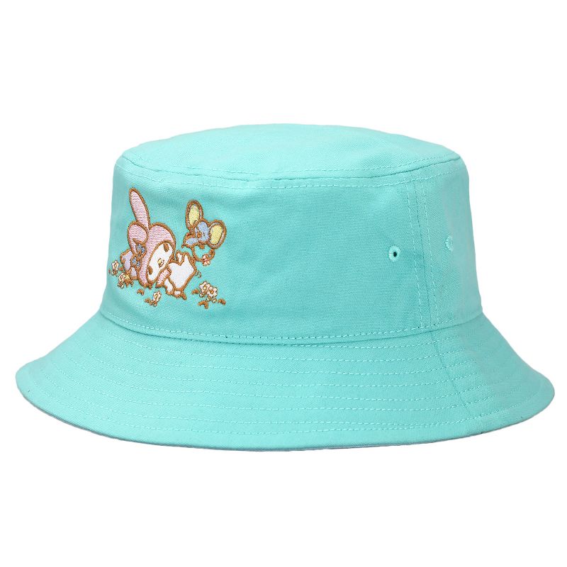 Hello Kitty My Melody Sanrio Embroidered Canvas Bucket Hat For Women, 3 of 6