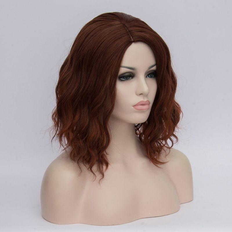 Unique Bargains Curly Wig Human Hair Wigs for Women 16" with Wig Cap, 4 of 7