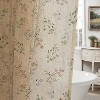 LunaLulinlk Beige Linen Shower Curtain Floral Vintage French Country Shower Curtain - 3 of 4