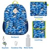 RALME Ocean Blue Camo Shark Backpack Set for Boys, 16 inch, 6 Pieces - Includes Foldable Lunch Bag, Water Bottle, Key Chain, & Pencil Case - image 2 of 4