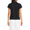 Lands' End Women's Linen Blend Johnny Collar Polo - 2 of 3