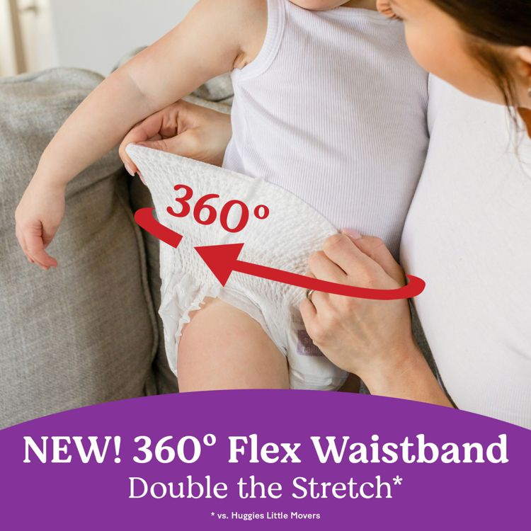 Huggies Little Movers HuggFit 360 Diapers - (Select Size and Count), 3 of 13