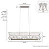 Hunter Fans 10" Langwood Linear Chandelier Distressed White Ceiling Light - 4 of 4