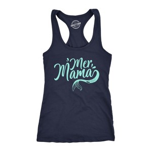 Womens Tank MerMama Tanktop Funny Mothers Day Mermaid Shirt - Crazy Dog Women's Tank Top - 1 of 4