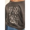 Slickblue Relaxed Fit French Terry Graphic Sweatshirt -Dropped Shoulder, Vintage Leopard Design, Charcoal, Size S-L - 3 of 4