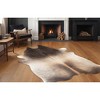 HomeRoots 6' X 7' Gray and Ivory Genuine Cowhide Hand Knotted Area Rug - 2 of 4