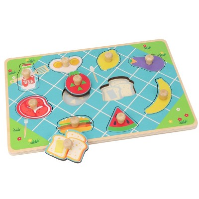 Leo & Friends Food Peg Puzzle for 24-Months+