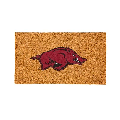 EvergreenNCAAArkansas Razorbacks Logo Natural Coir 28 x 16 Inches Indoor Outdoor Doormat