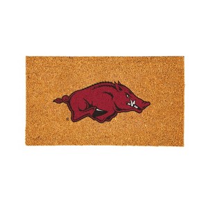 EvergreenNCAAArkansas Razorbacks Logo Natural Coir 28 x 16 Inches Indoor Outdoor Doormat - 1 of 4