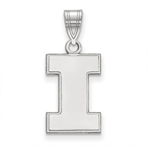 Black Bow Jewelry 14k White Gold Illinois Fighting Illini NCAA Medium Pendant - 1 of 3
