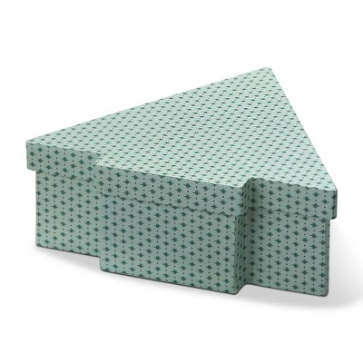 TAG 9.5" x 10" Green Christmas Tree Designed Paper Gift Box
