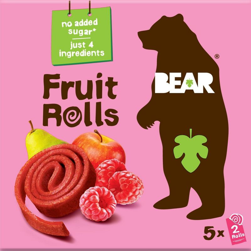 BEAR Raspberry Fruit Rolls - 5ct/3.5oz, 1 of 10