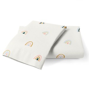 Makemake Organics GOTS Certified Organic Cotton Pillowcase - Ultra Soft Breathable Fits (14"x19", Rainbow) Set of 2 - 1 of 4