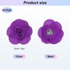 Unique Bargains Silk Alloy Created Camellia Flower Lapel Pin for Men Suit 2 x 1.3 inch 16 Pcs - 3 of 4