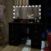 Famapy 43"W Large Vanity Table 9-Drawer Vanity Set with Crystal Pulls and Versatile Mirror Lighting - 3 of 4