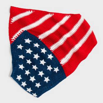 American Flag Knit Hair Headwrap - Red/White/Blue
